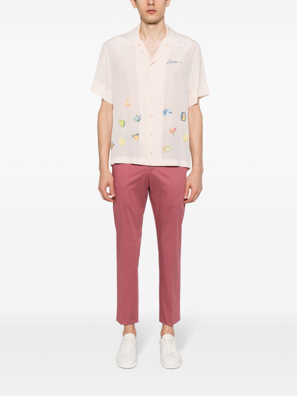 PT Torino slim-fit cotton trousers - Roze