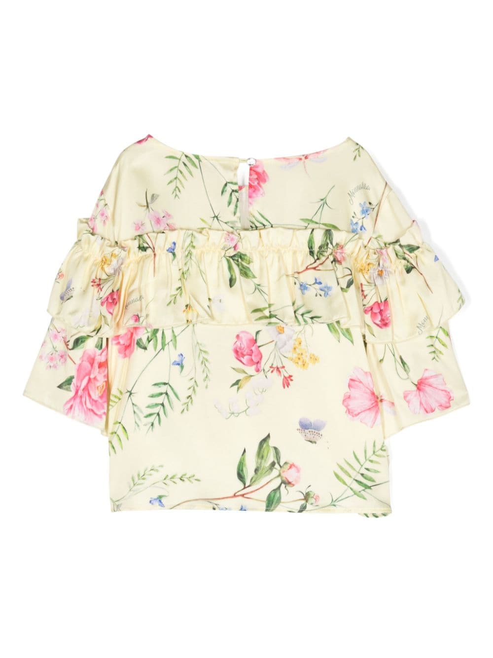 Monnalisa Shirt met bloemenprint - Geel