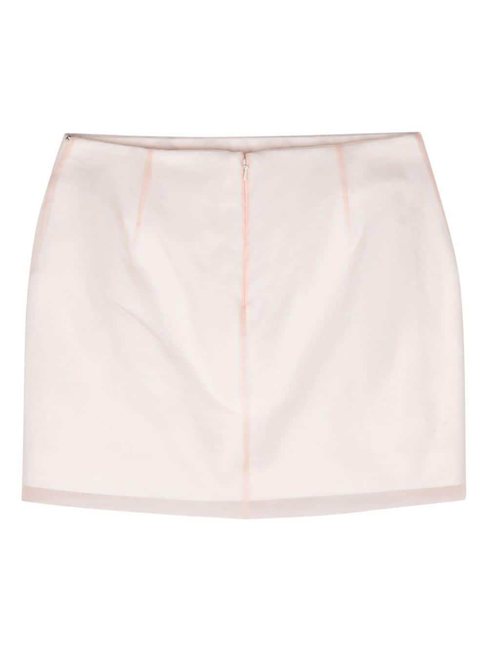 Sportmax double-layer silk miniskirt - Roze