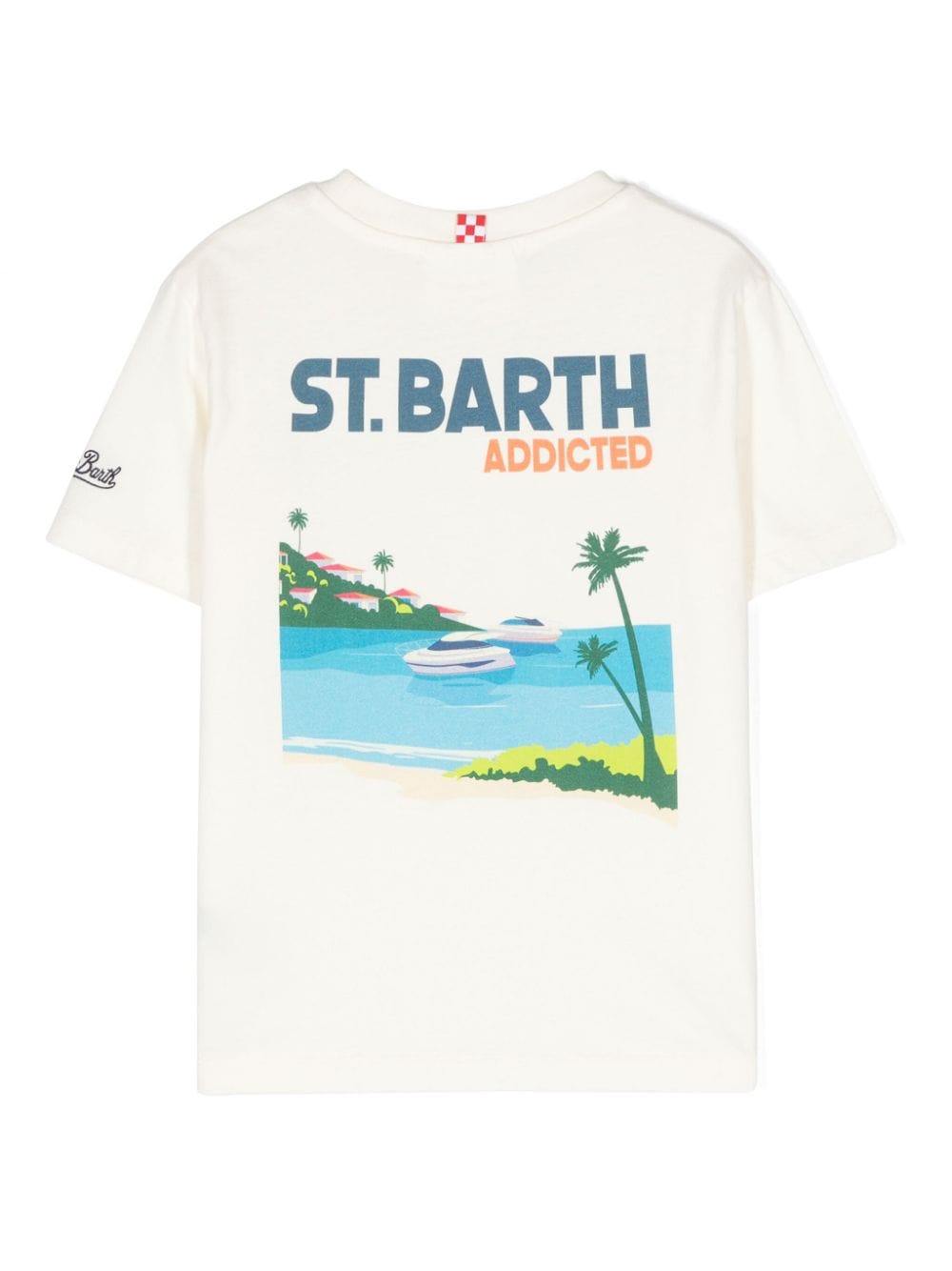 MC2 Saint Barth Kids logo-print cotton T-shirt - Wit