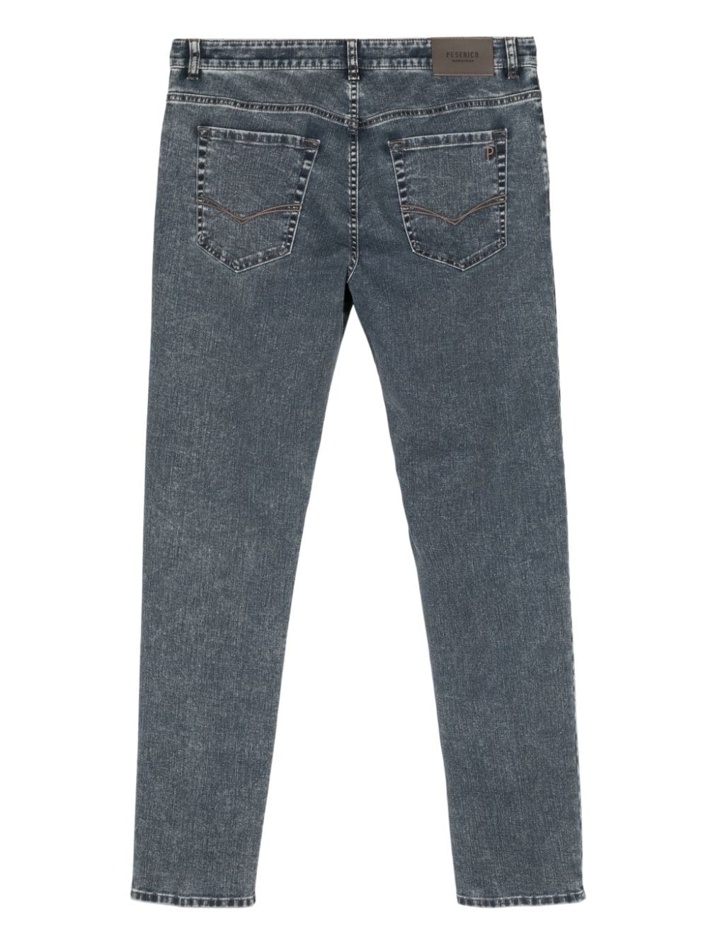 Peserico logo-patch jeans - Blauw