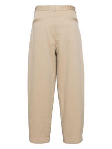 SOLID HOMME high-rise tapered-leg trousers - Bruin