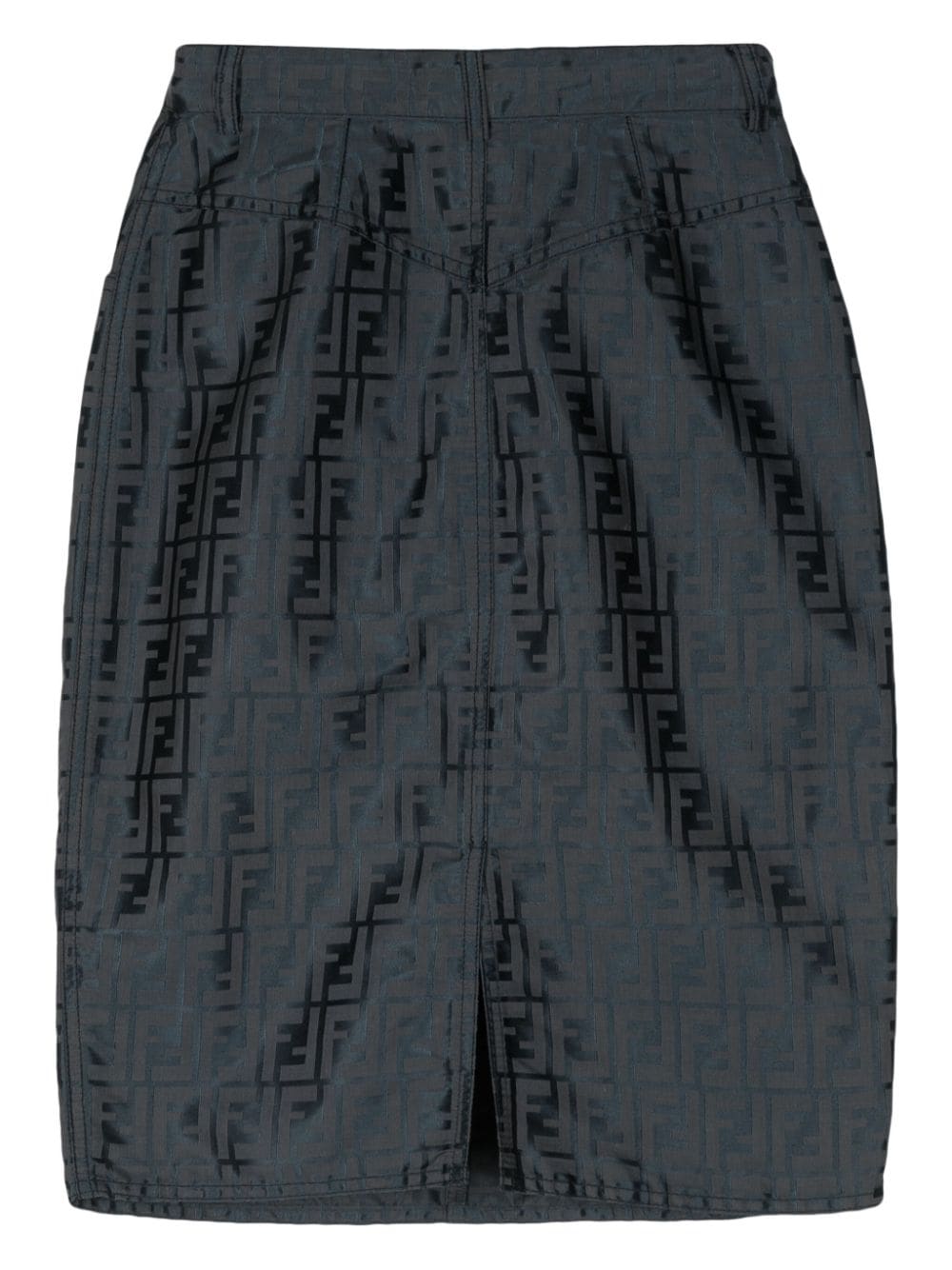 Fendi Pre-Owned Zucca pencil skirt - Grijs