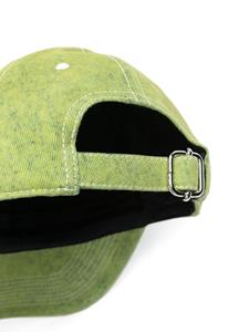 Marni logo-embroidered denim hat - Groen