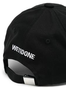 We11done logo-print baseball cap - Zwart