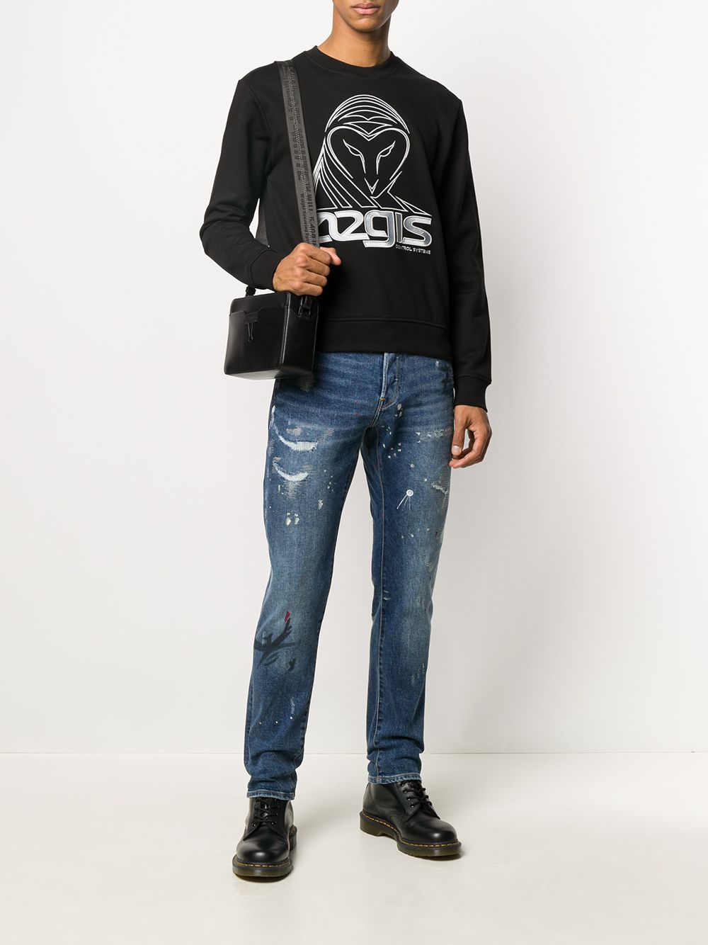 MCQ Sweater met borduurwerk - Zwart