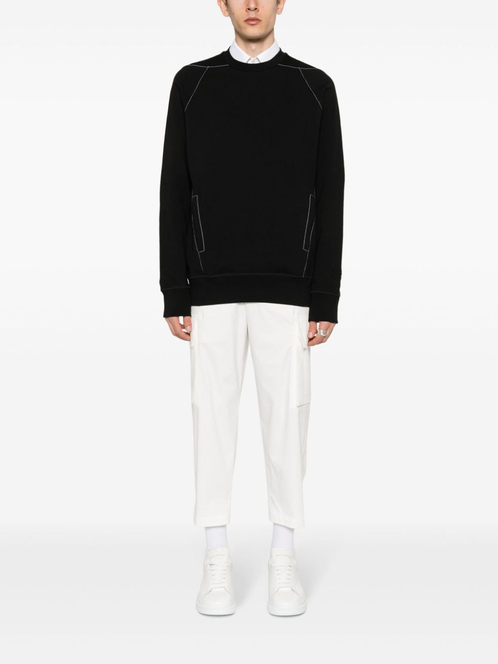 Alexander McQueen cotton jersey sweatshirt - Zwart