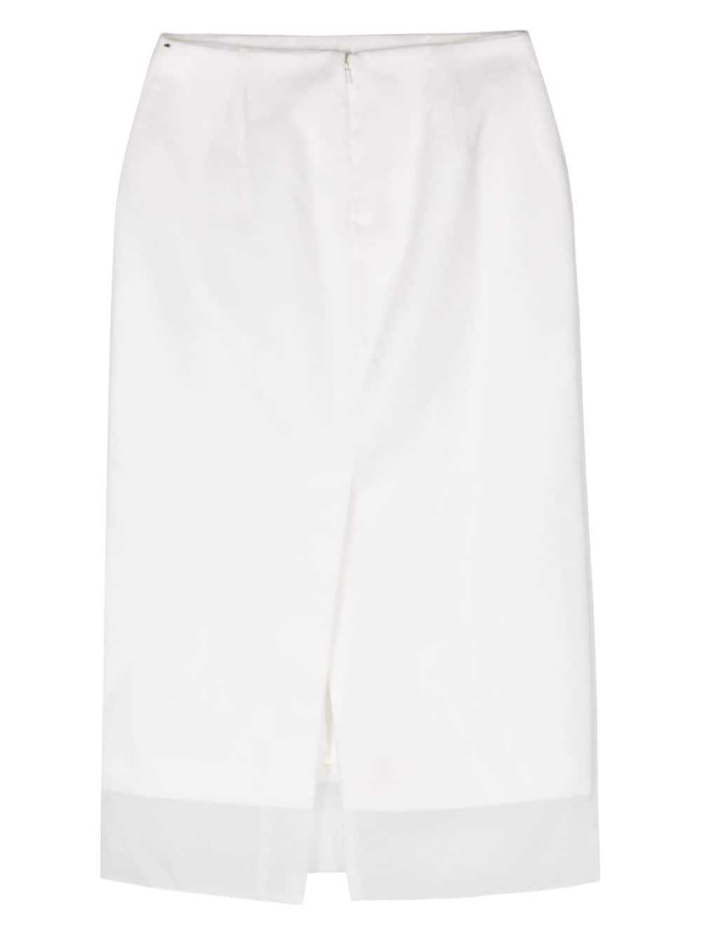 Sportmax double-layer pencil skirt - Wit