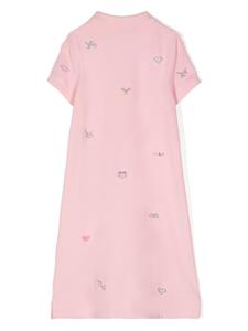 Ralph Lauren Kids floral-embroidered cotton dress - Roze