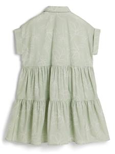 Brunello Cucinelli Kids Katoenen jurk met bloemenprint - Groen