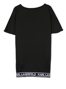 Karl Lagerfeld Kids Sweaterjurk met logo - Zwart