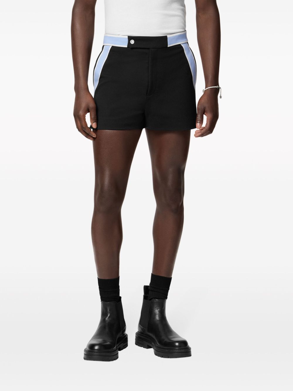Versace Shorts met vlakken - Zwart