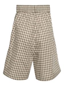 Nicholas Daley gingham-print cotton shorts - Groen