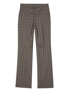 Paul Smith checked wool flared trousers - Bruin