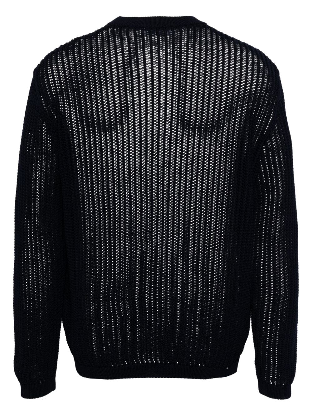 Lardini open-knit cotton jumper - Blauw