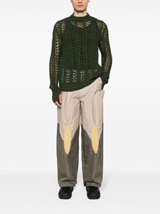 J.LAL Redos open-knit jumper - Groen