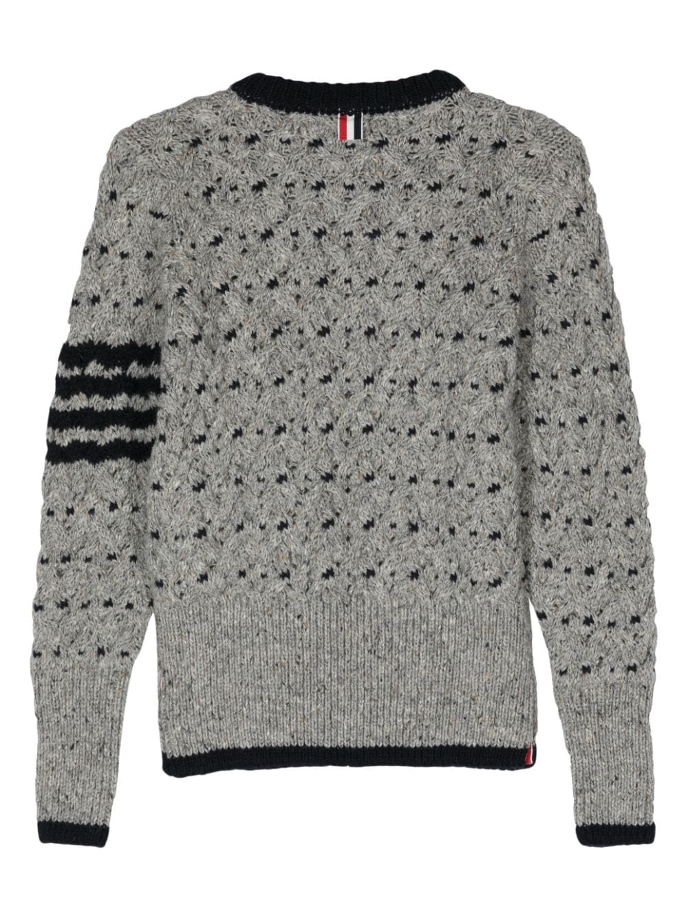Thom Browne 4-Bar cable-knit jumper - Grijs