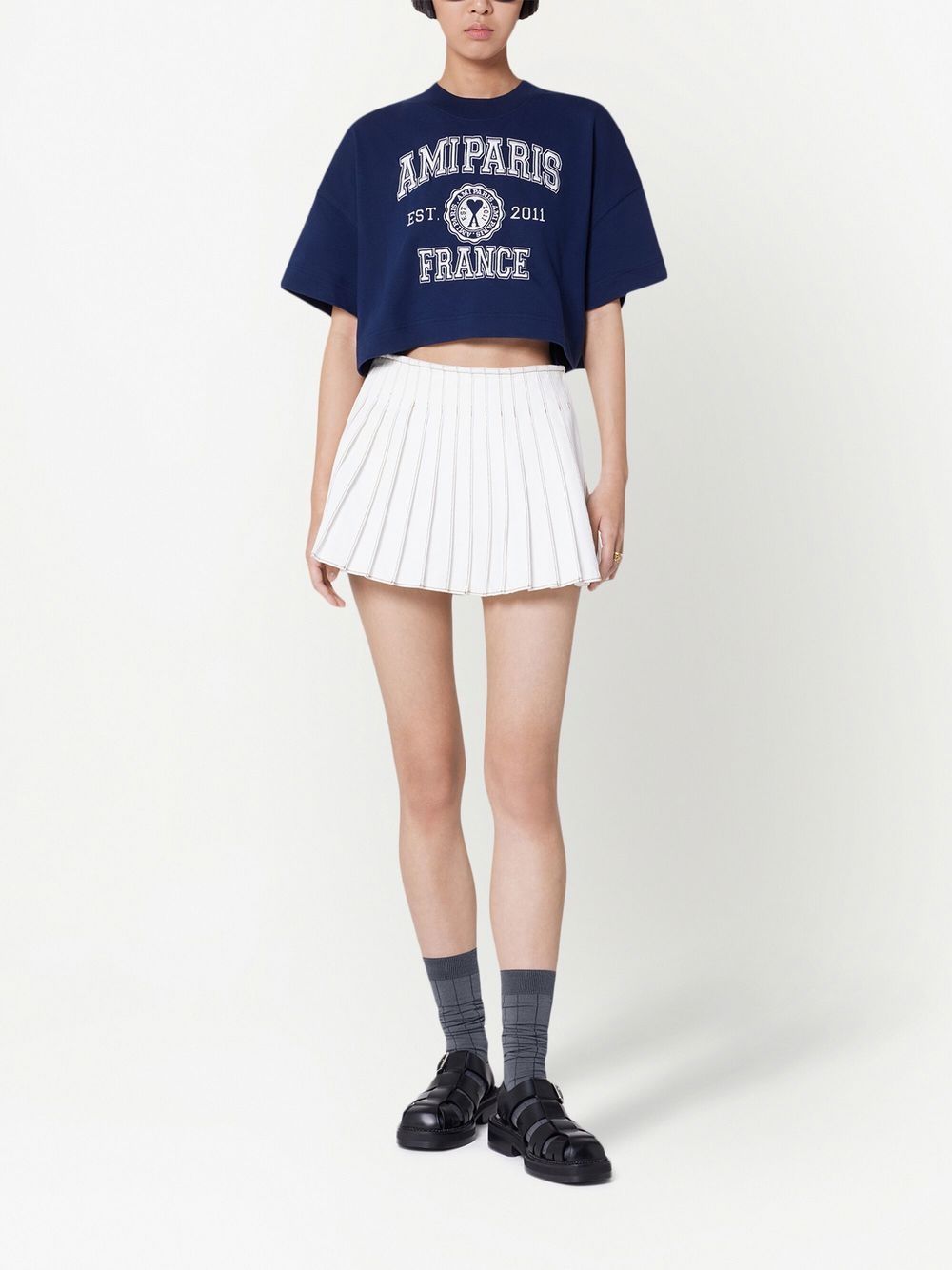 AMI Paris High waist mini-rok - Wit