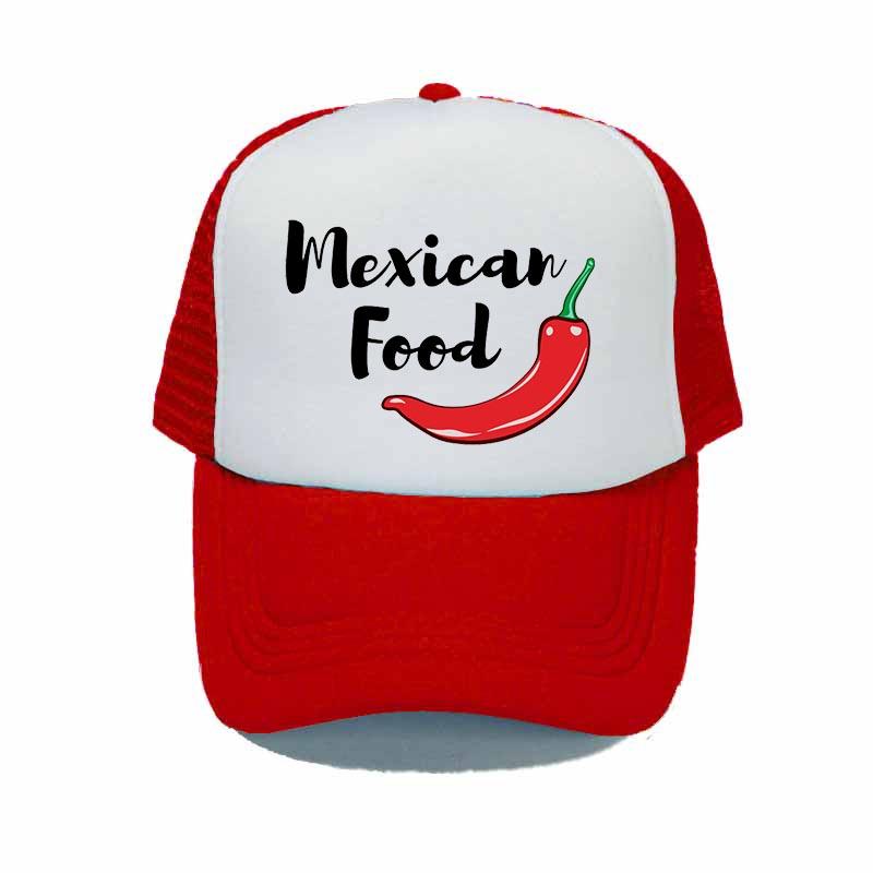 91610103MAC303Y57G Women Unisex Shop Chilli Caps & Hats Red Hot Chilli Pepper Trucker Hat Cartoon Chilli Mexican Food Basebal Cap YY329