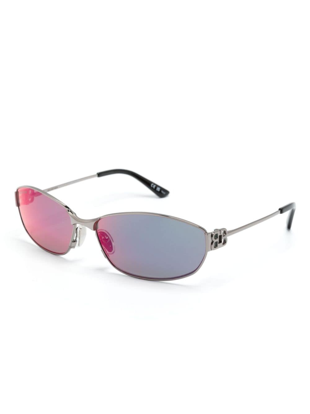 Balenciaga Eyewear oval-frame sunglasses - Zilver
