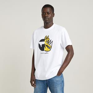 G-Star RAW Rhino Cartoon Loose T-Shirt - Wit - Heren