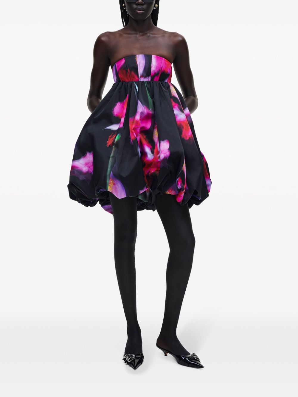 Marc Jacobs Mini-jurk met bloemenprint - Zwart