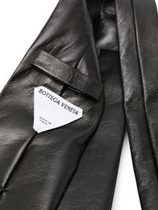 Bottega Veneta grained leather tie - Groen