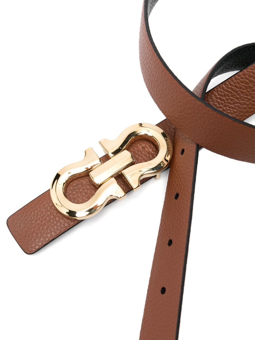 Ferragamo reversible Gancini leather belt - Bruin