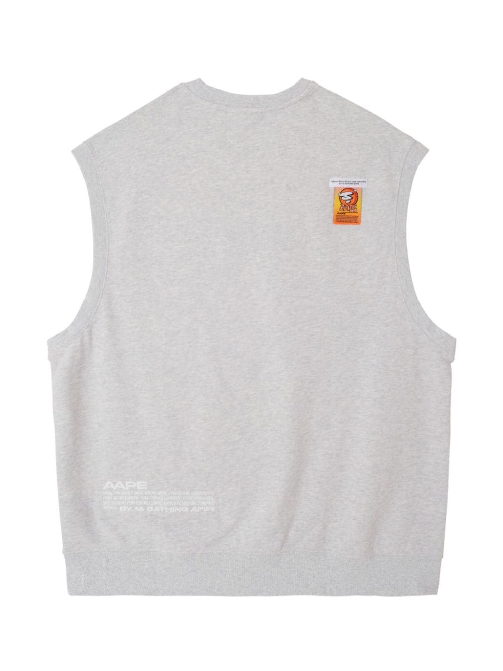 AAPE BY *A BATHING APE logo-embroidered crew-neck vest - Grijs