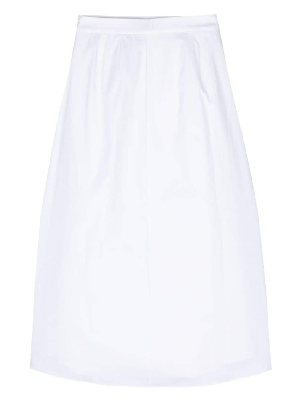 Róhe A-line cotton midi skirt - Wit