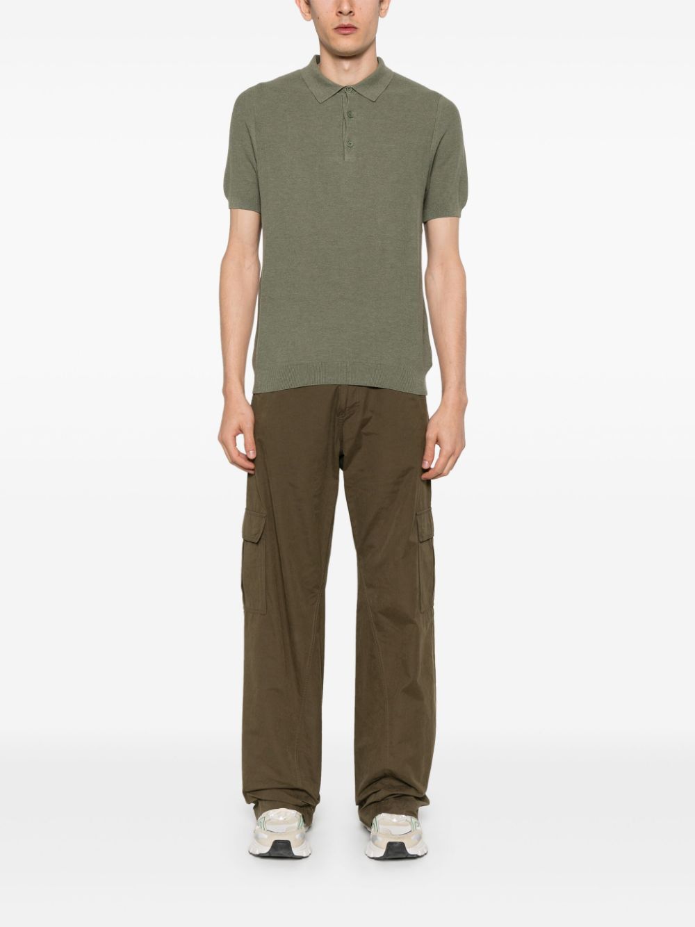 Sunspel fine-knit cotton polo shirt - Groen