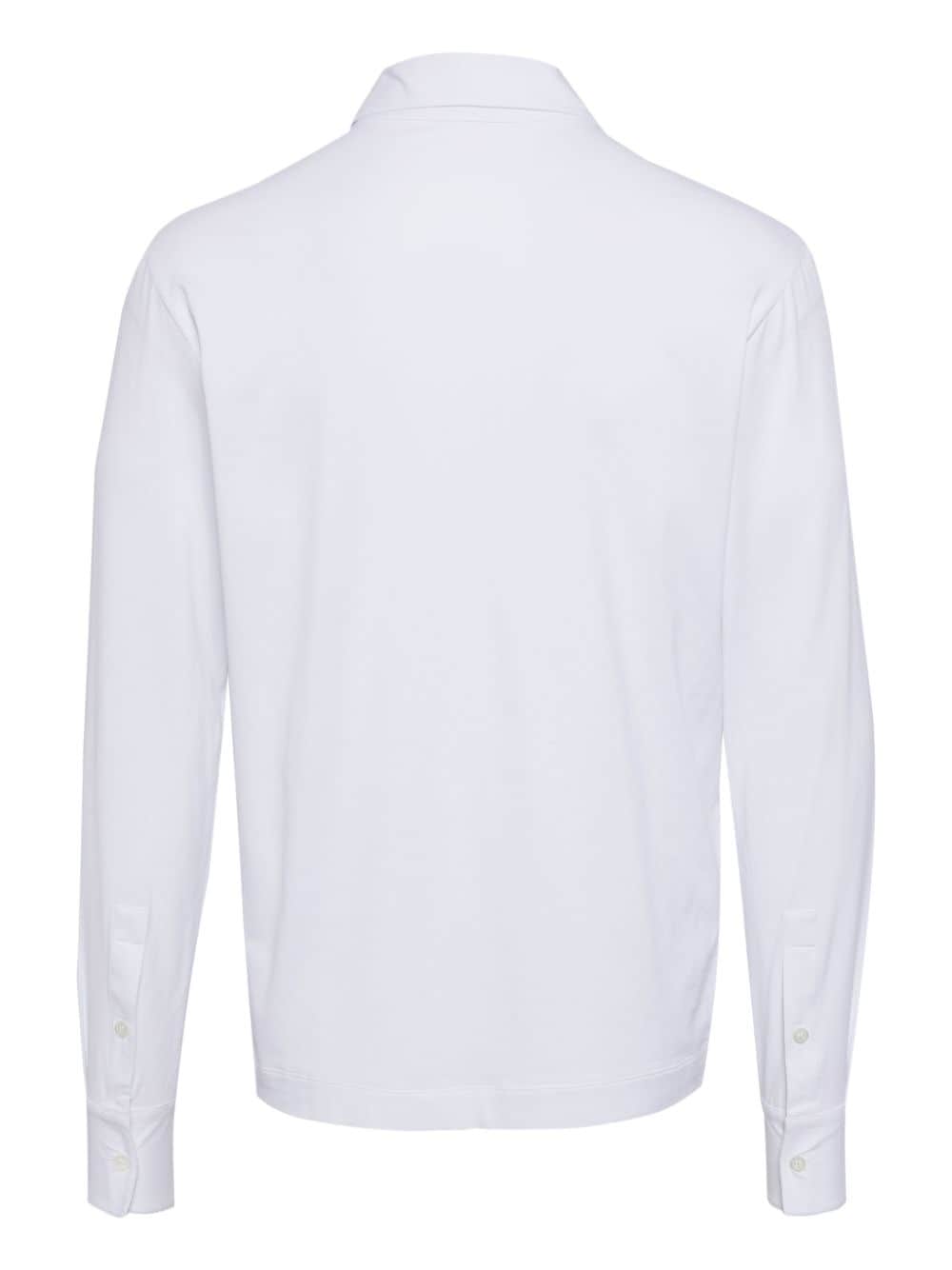 Cruciani stretch-cotton polo shirt - Wit