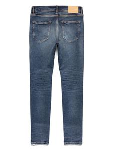 Purple Brand Gerafelde slim-fit jeans - Blauw