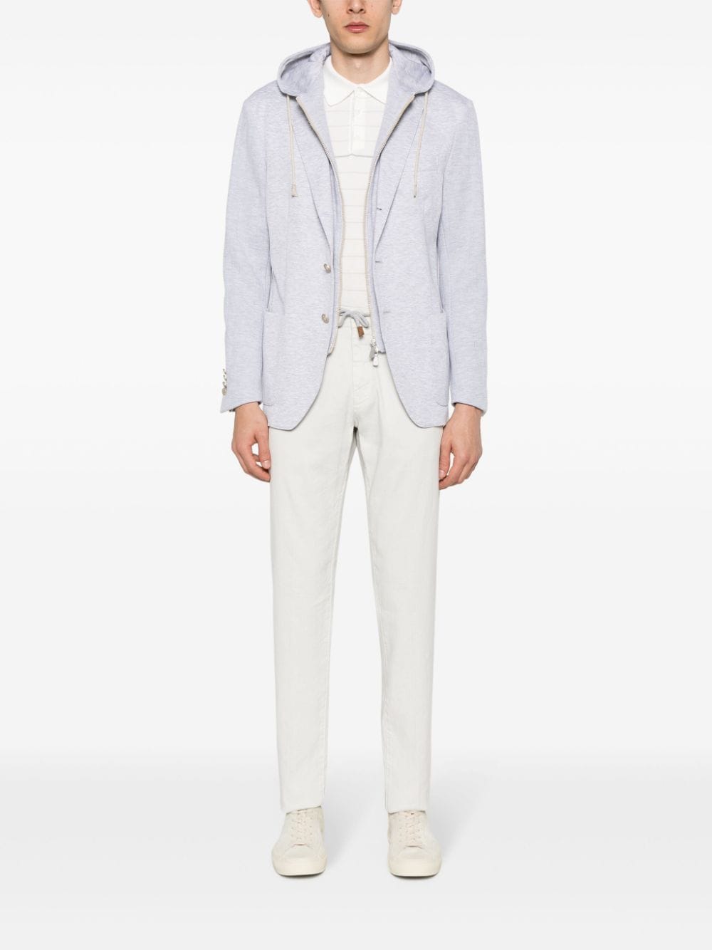 Eleventy linen-blend straight trousers - Beige