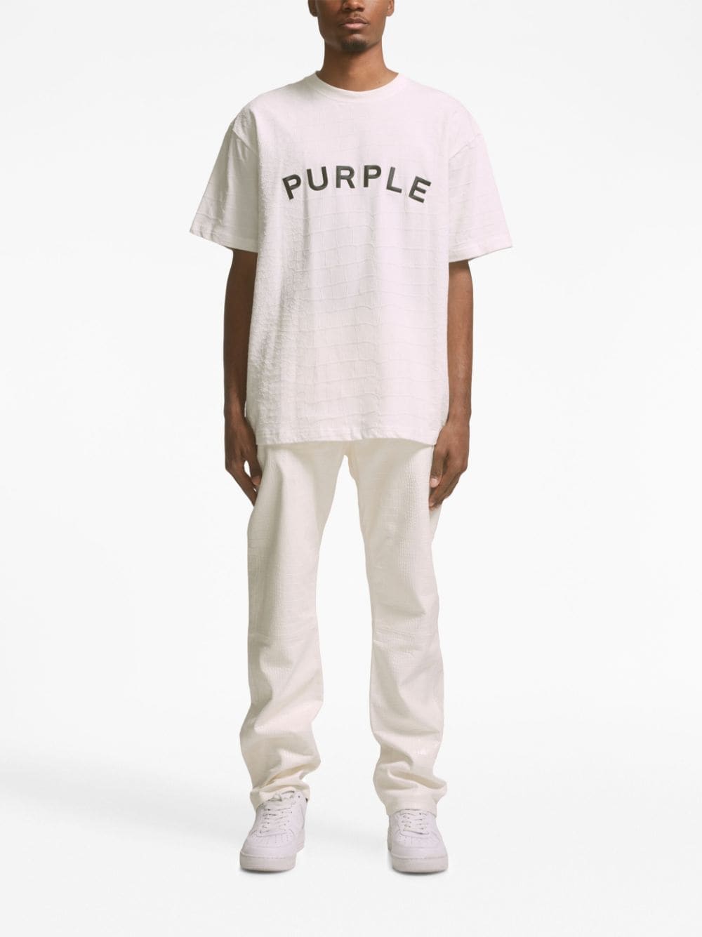 Purple Brand Leren broek - Wit