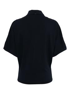 System asymmetric cotton polo shirt - Blauw