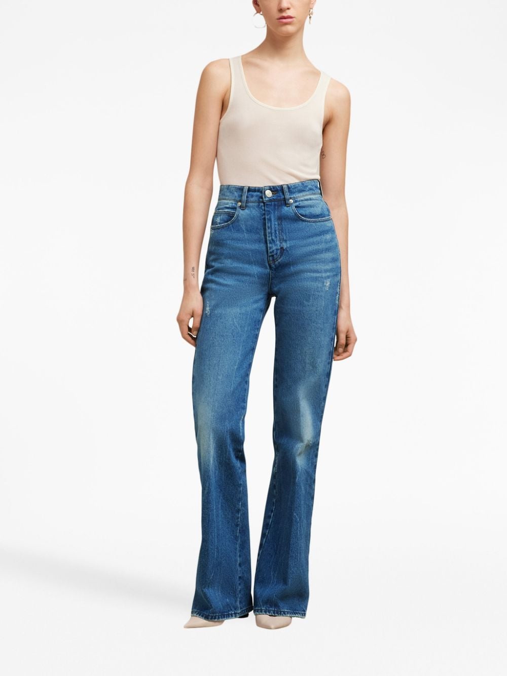 AMI Paris High waist jeans - Blauw