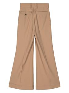 Kolor high-waist flared trousers - Bruin