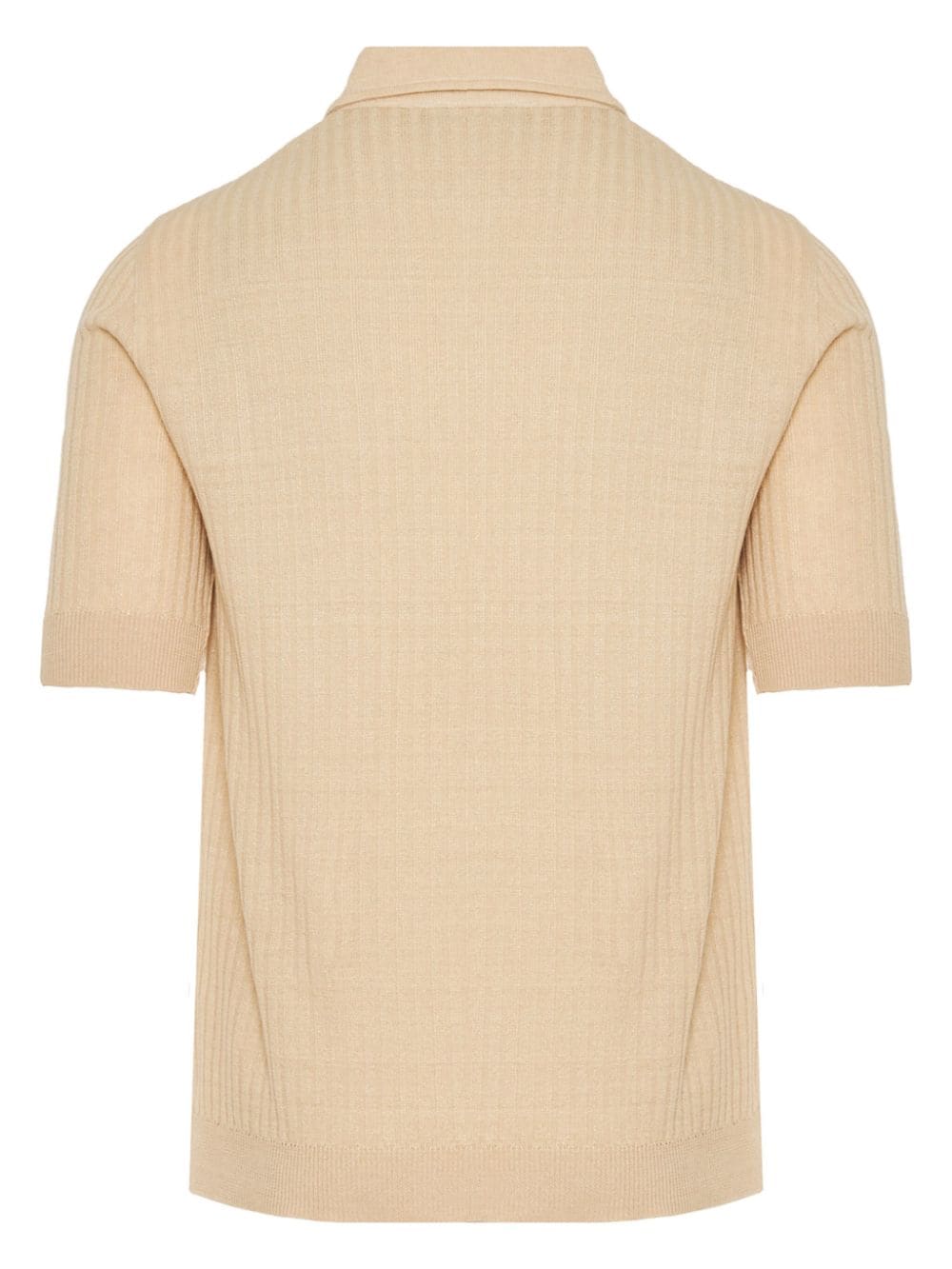 Lardini ribbed-knit polo shirt - Beige