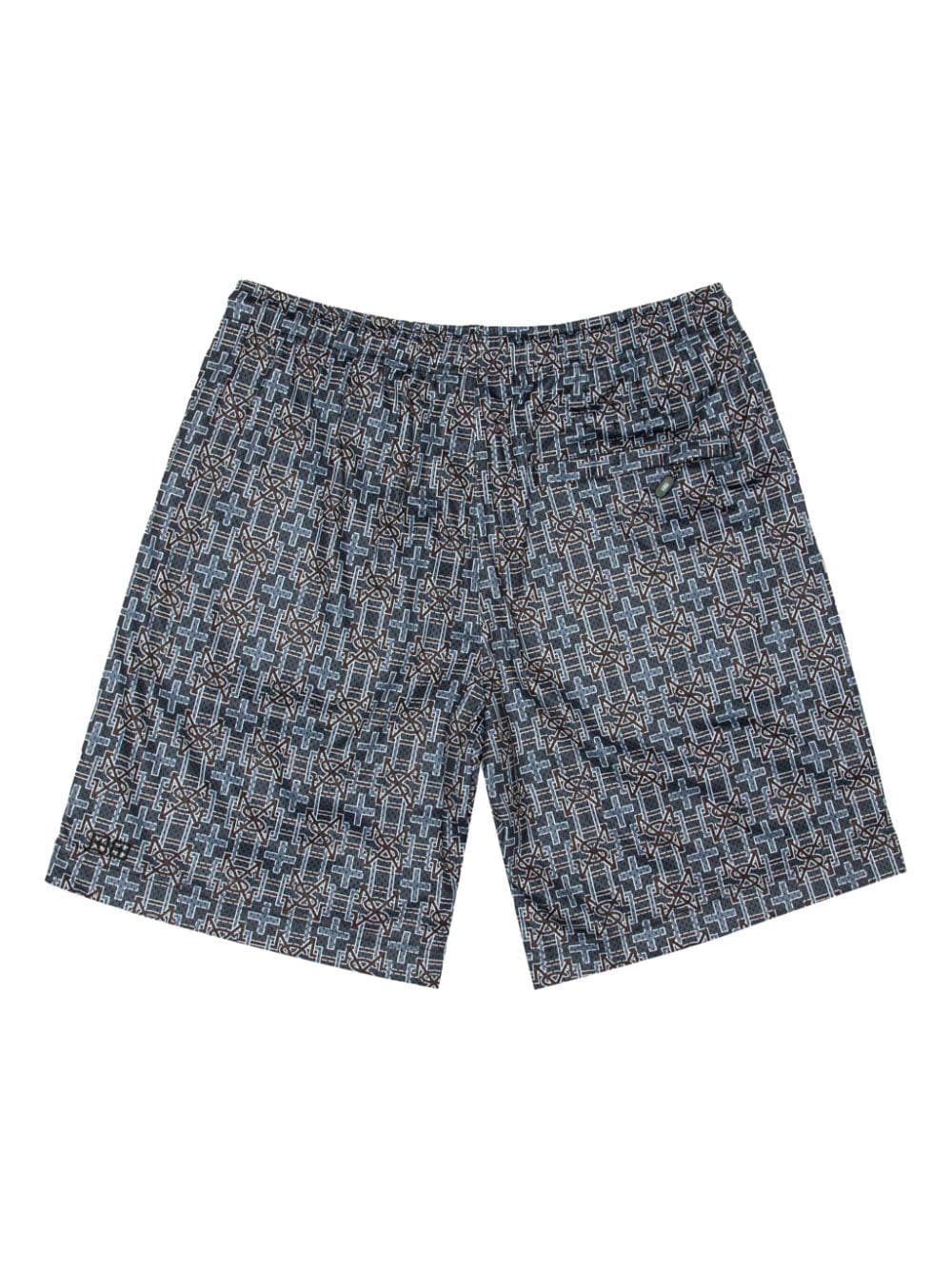 Ksubi geometric-print deck shorts - Blauw