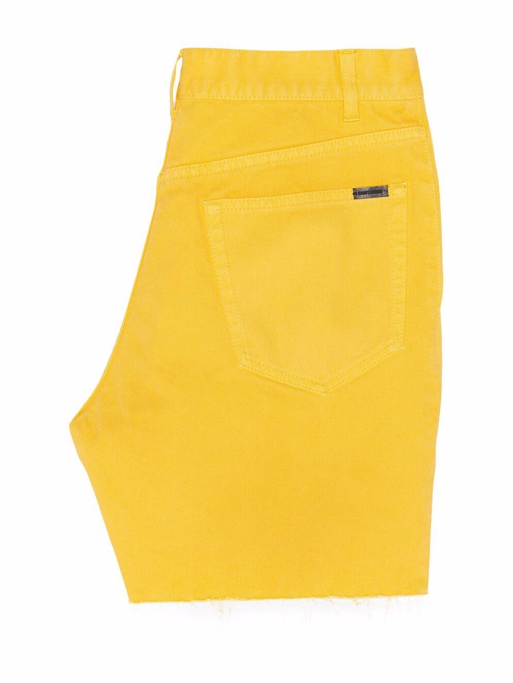 Saint Laurent Mid waist shorts - Geel