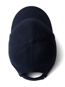 Prada logo-embroidered cotton cap - Blauw