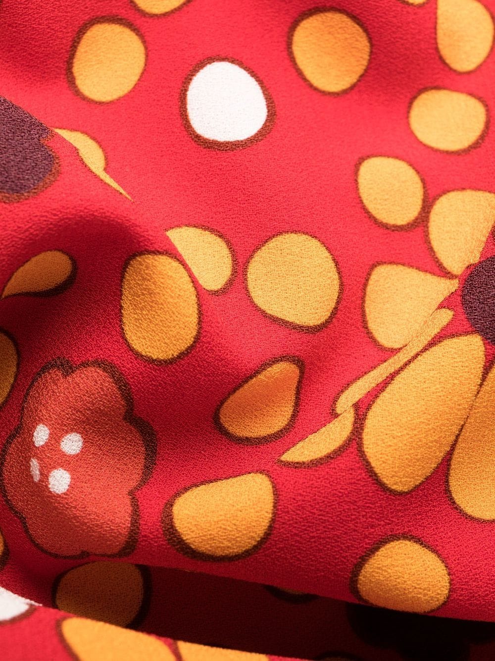 Saint Laurent Mini-jurk met bloemenprint - Rood