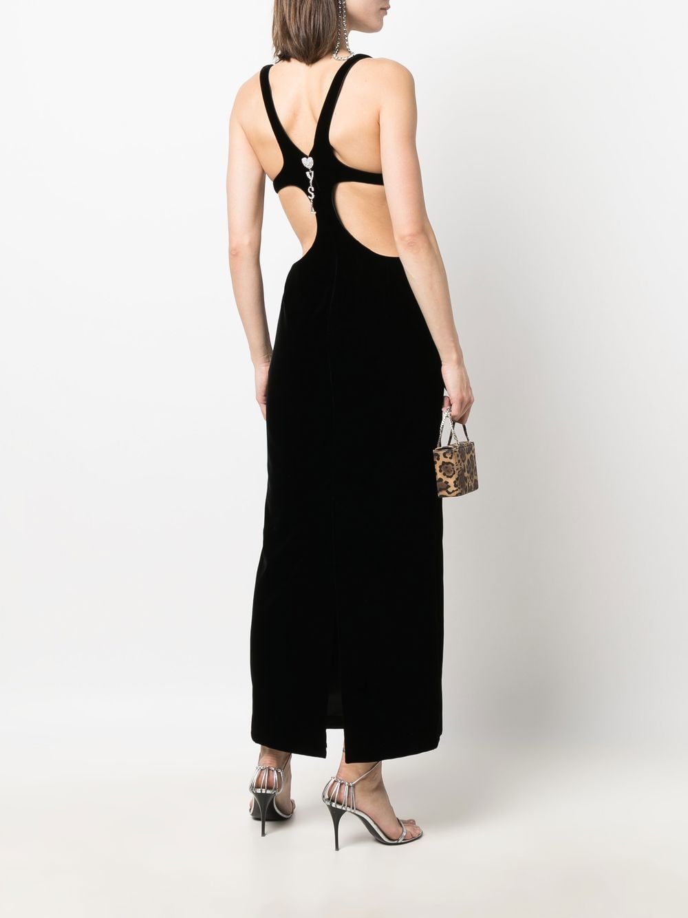 Saint Laurent Uitgesneden jurk - Zwart