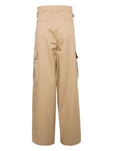 System wide-leg cotton cargo trousers - Bruin