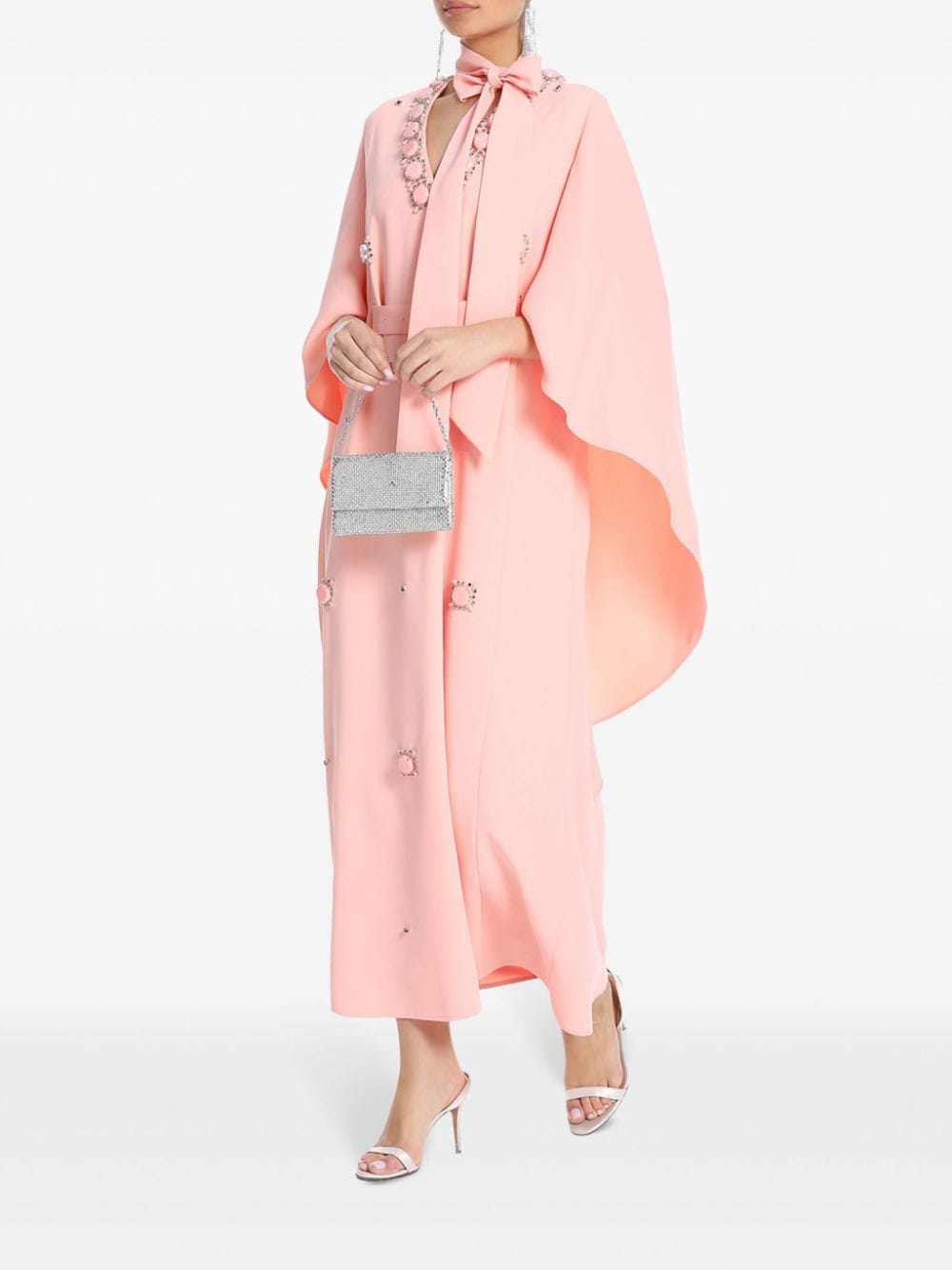Huishan Zhang Salina V-neck midi dress - Roze