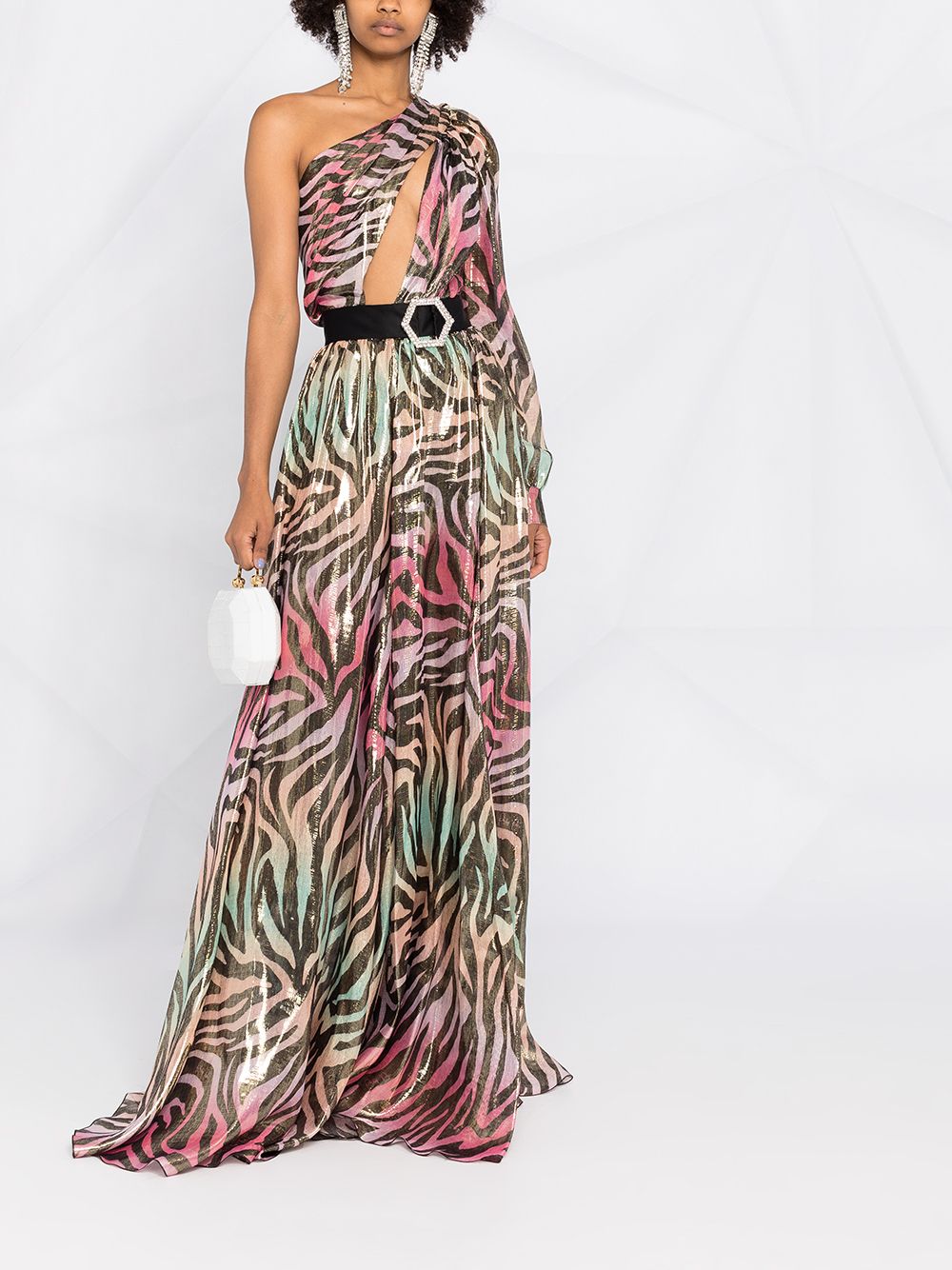 Philipp Plein Maxi-jurk met jungleprint - Roze
