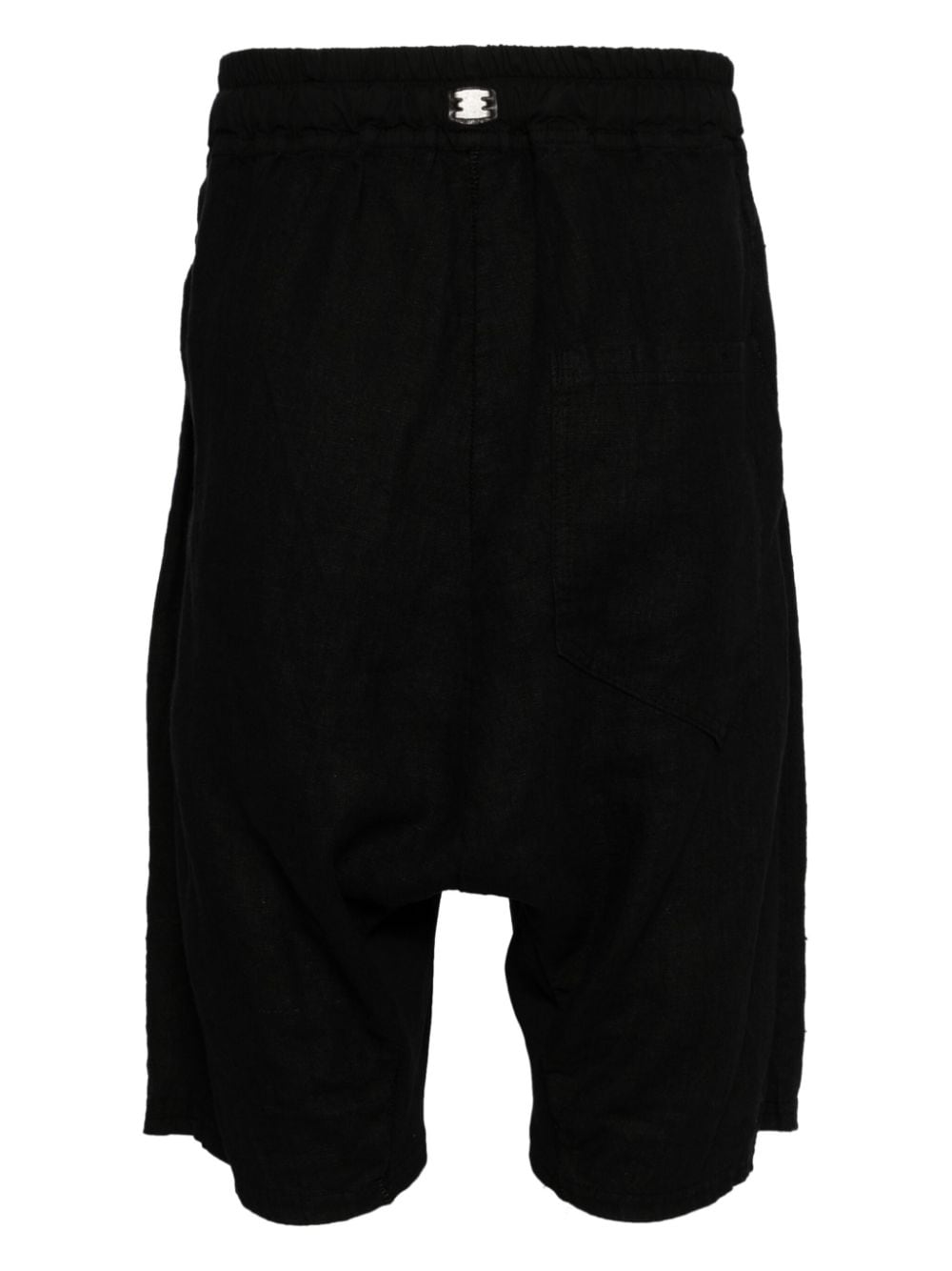 Isaac Sellam Experience drop-crotch cotton shorts - Zwart