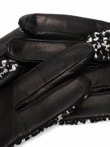 Saint Laurent Handschoenen met tweed vlak - Zwart