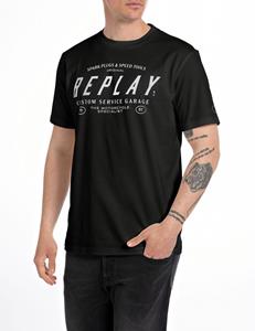 Replay T-Shirt REGULAR BASIC JERSEY 30/1  BLACK 